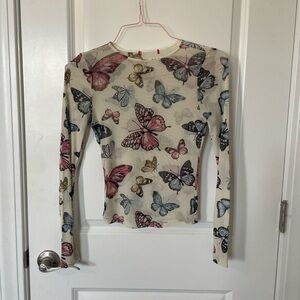 Guess mesh butterfly shirt!